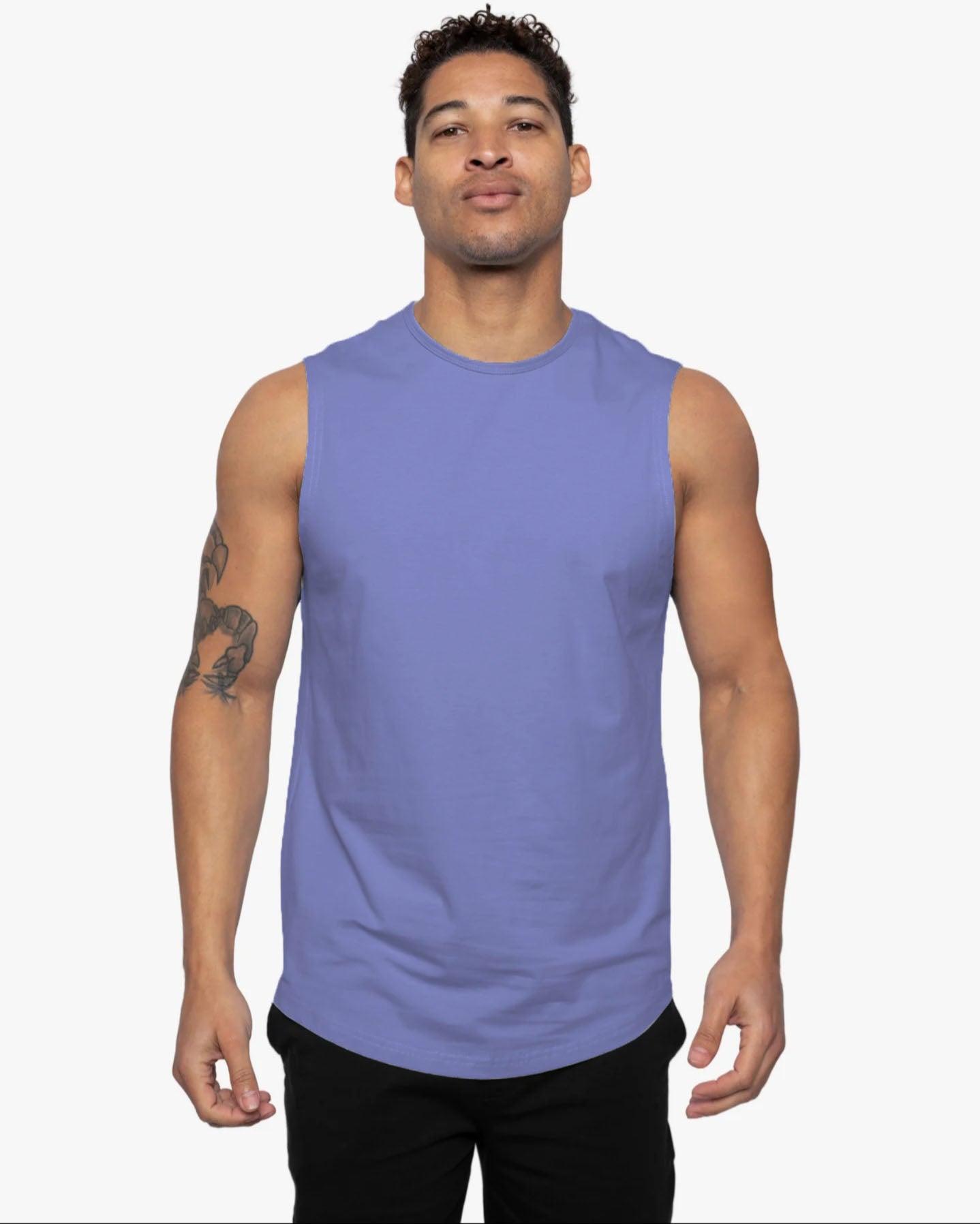 Sleeveless Curve Crew-PURPLE