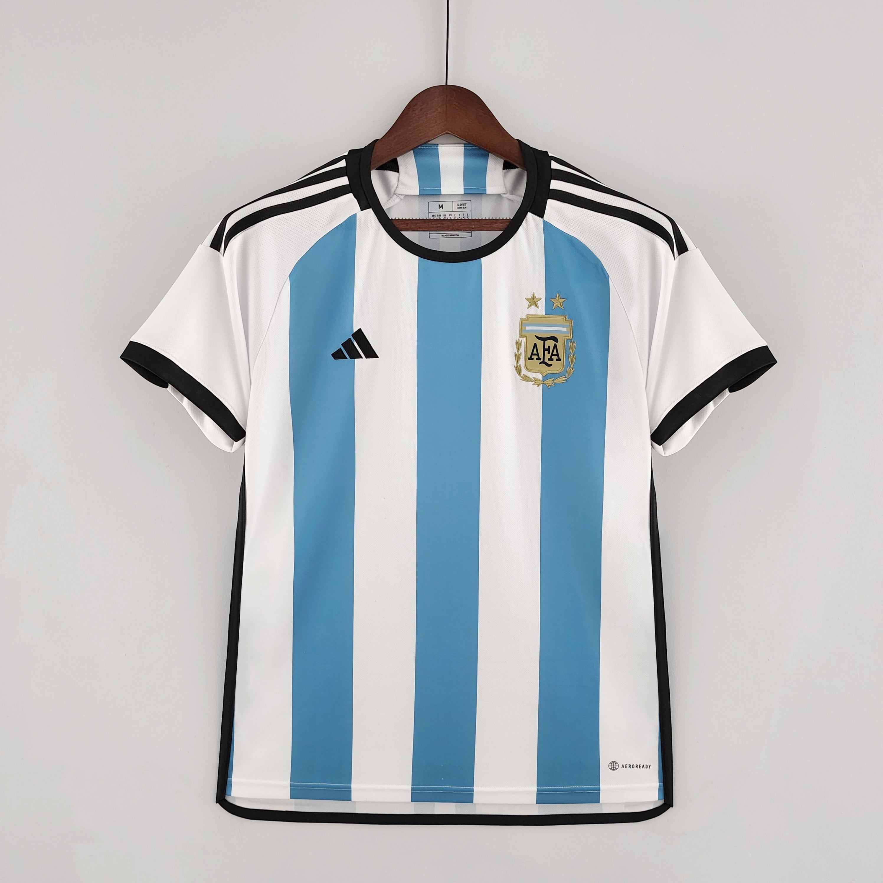 Is the AUTHENTIC Argentina jersey (w/ 3 stars) available yet? Or is it just  the FAN'S version that's available? : r/KitSwap