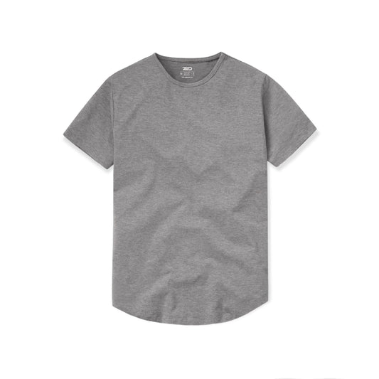 Drop-Cut T-Shirt Heather Grey -ZDC0015