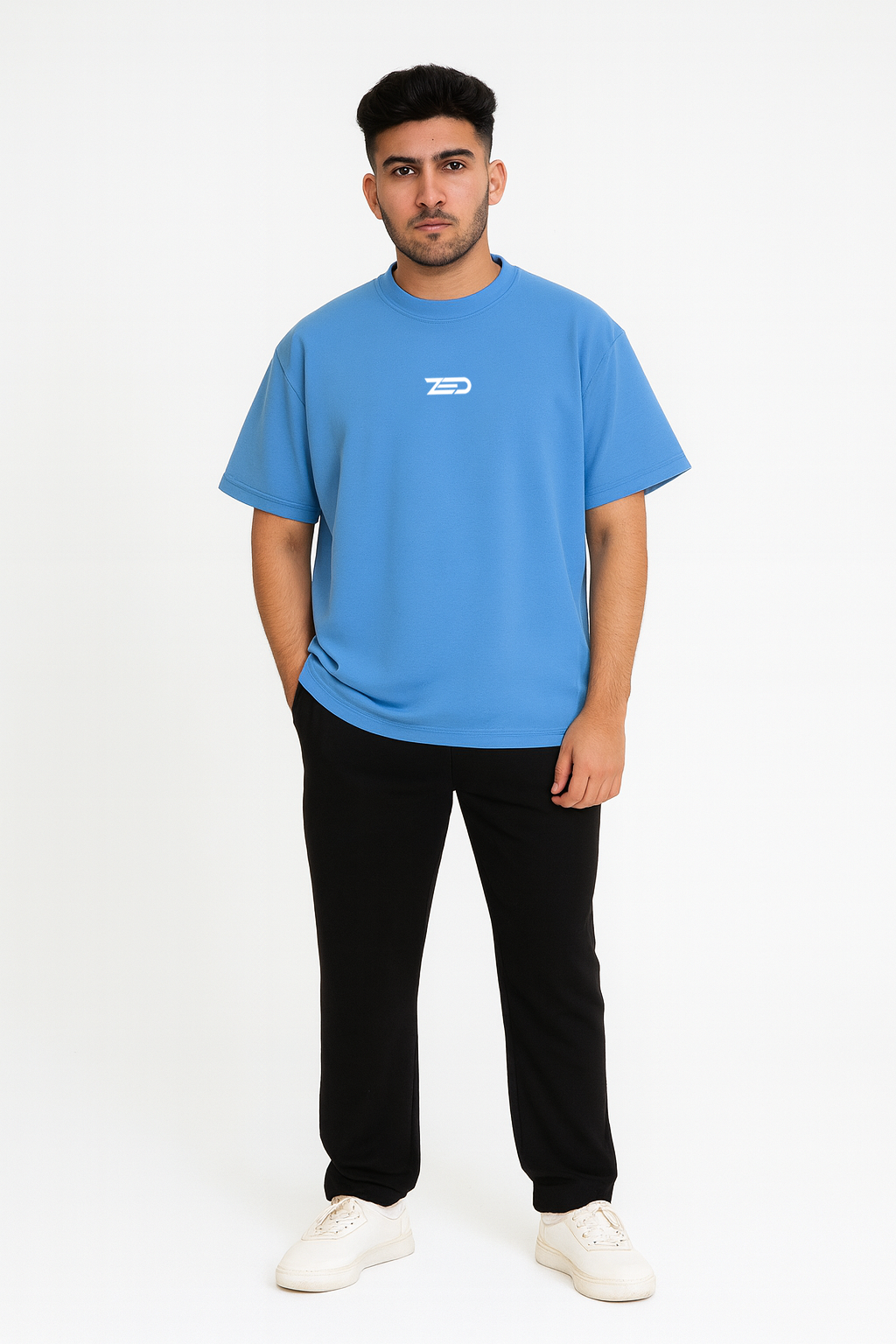ZED 247 – Be You Everyday Oversized Tee-Arctic Blue
