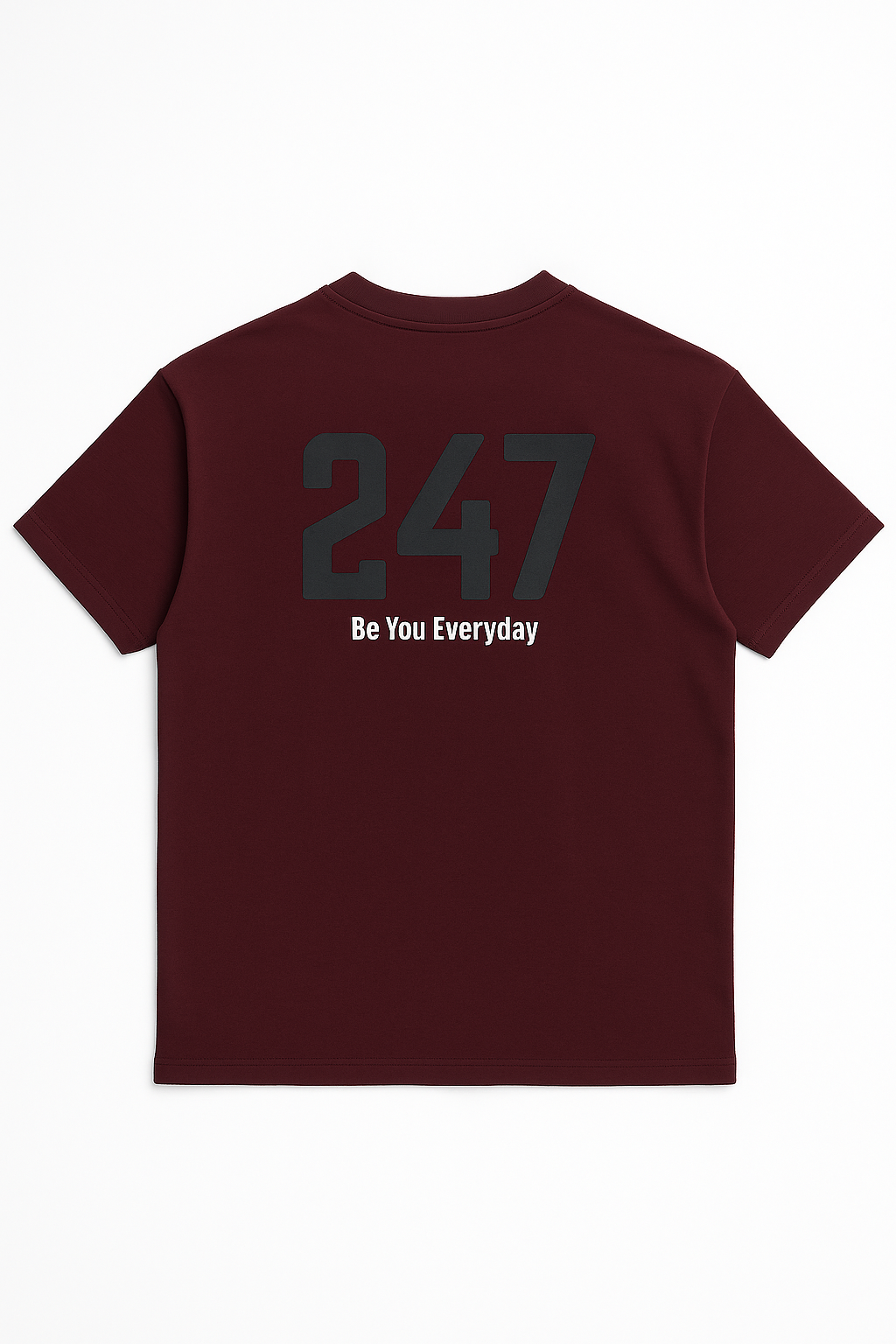 ZED 247 – Be You Everyday Oversized Tee-Deep Maroon