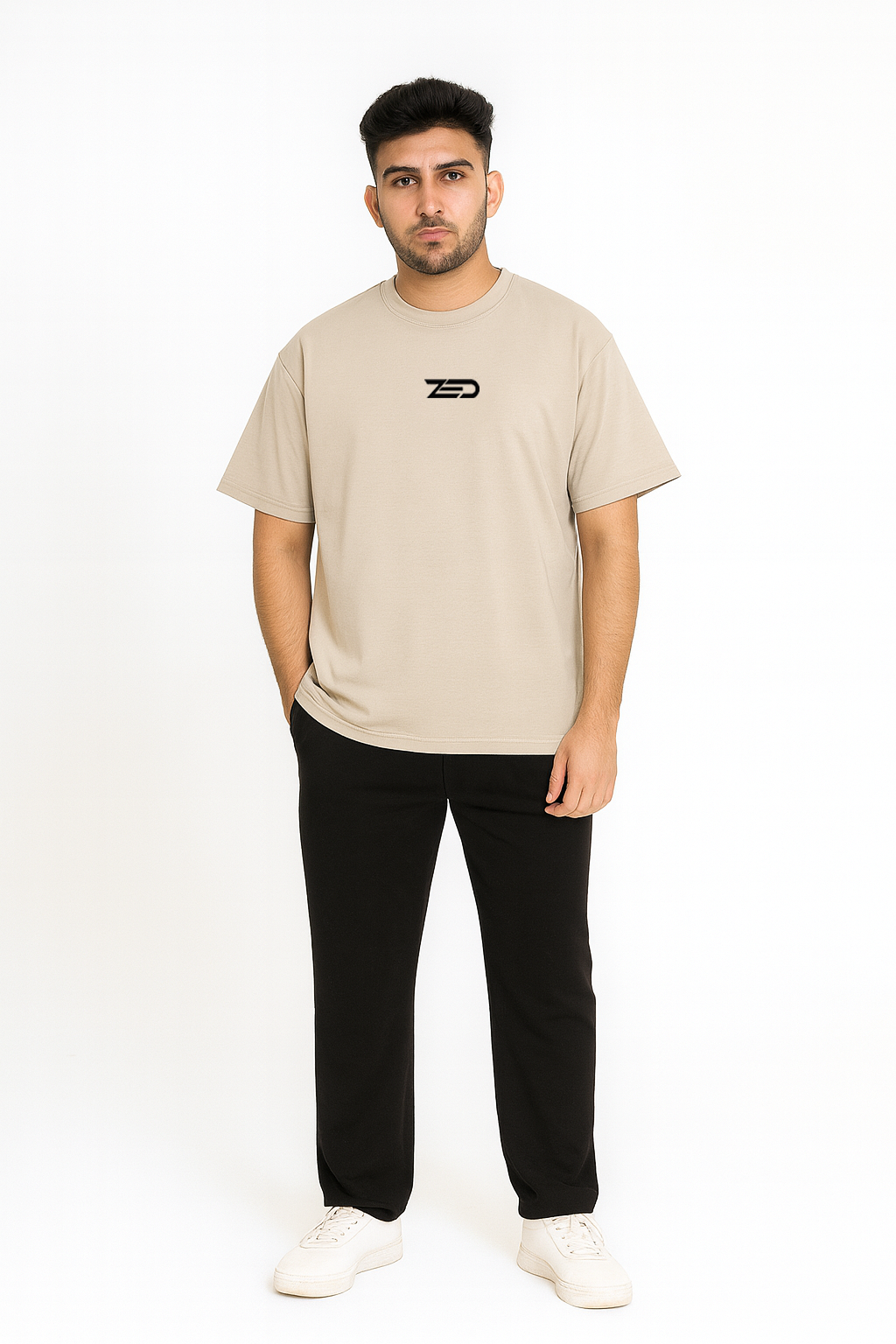 ZED 247 – Be You Everyday Oversized Tee-Desert Sand