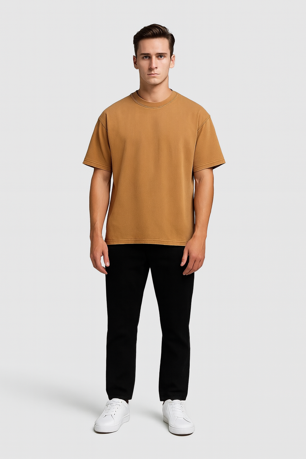 Zed Classic Acid Tee - camel brown