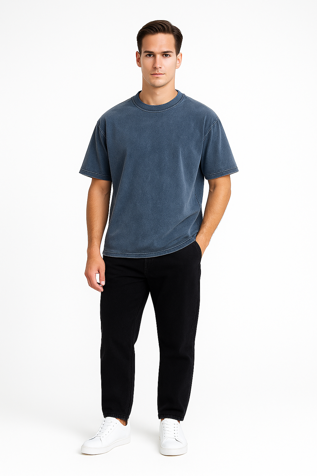 Zed Classic Acid Tee - washed blue
