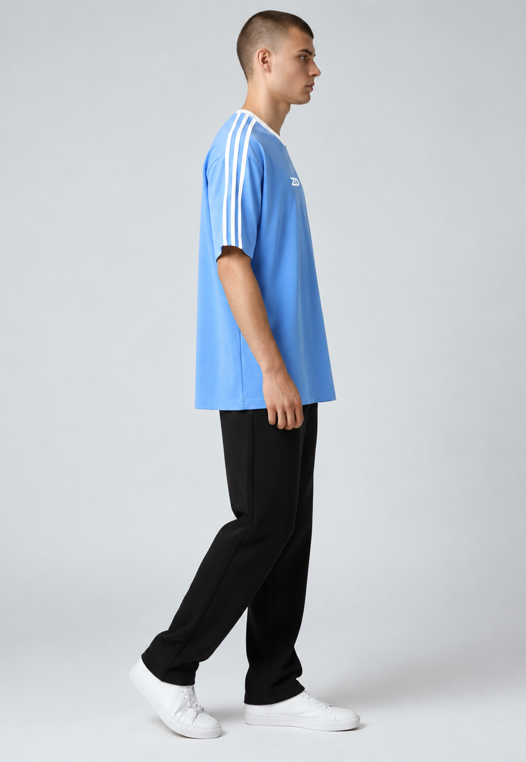 Zed Trio - Relax Fit Raglan Sleeve T-Shirt- SKY BLUE