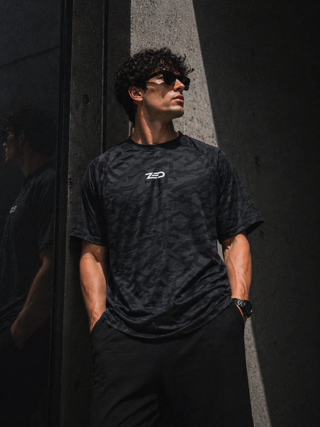 ZED AIRFLEX TEE-dark gray camouflage