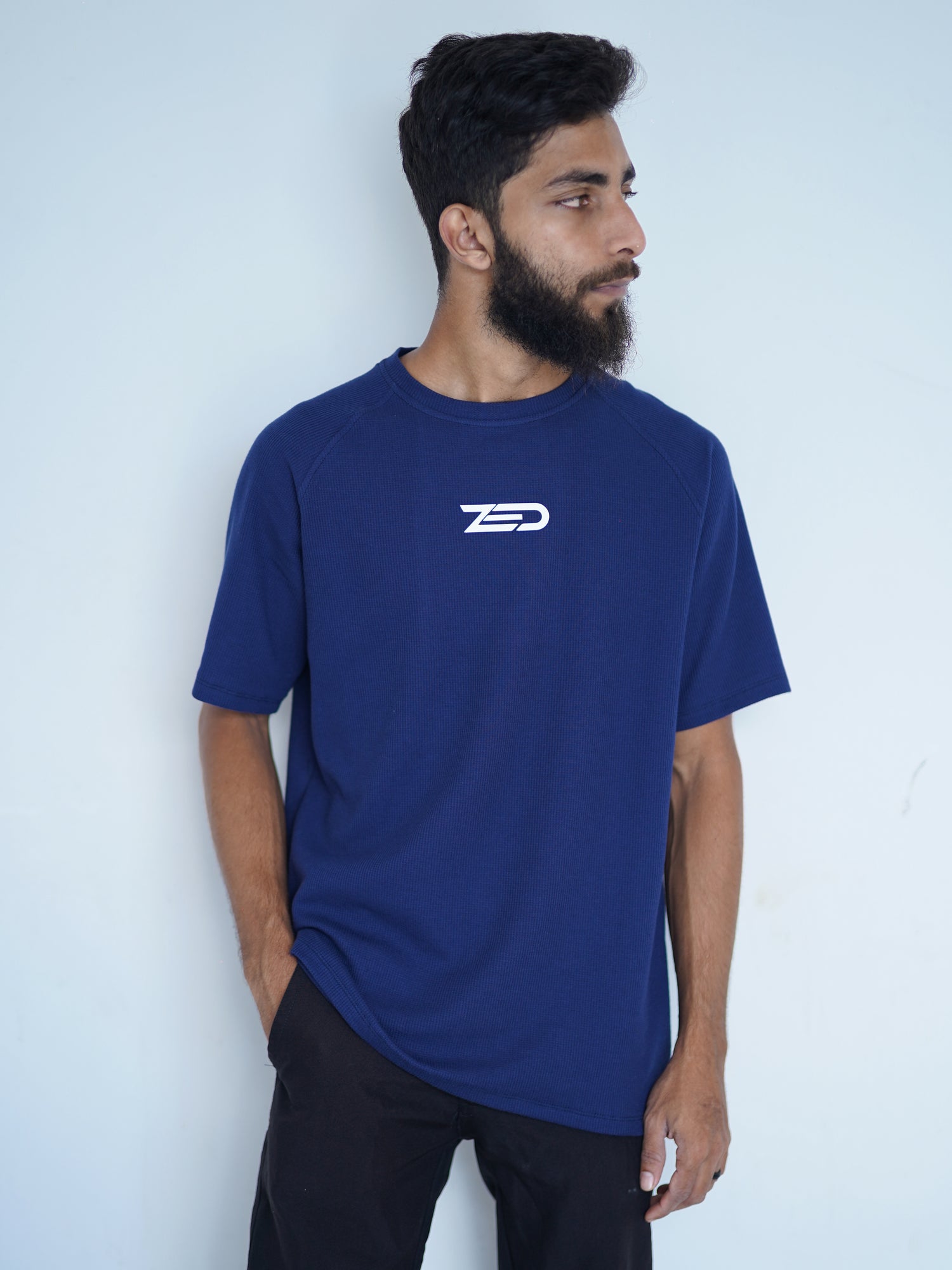 ZED WAFFLE TEE - BLUE