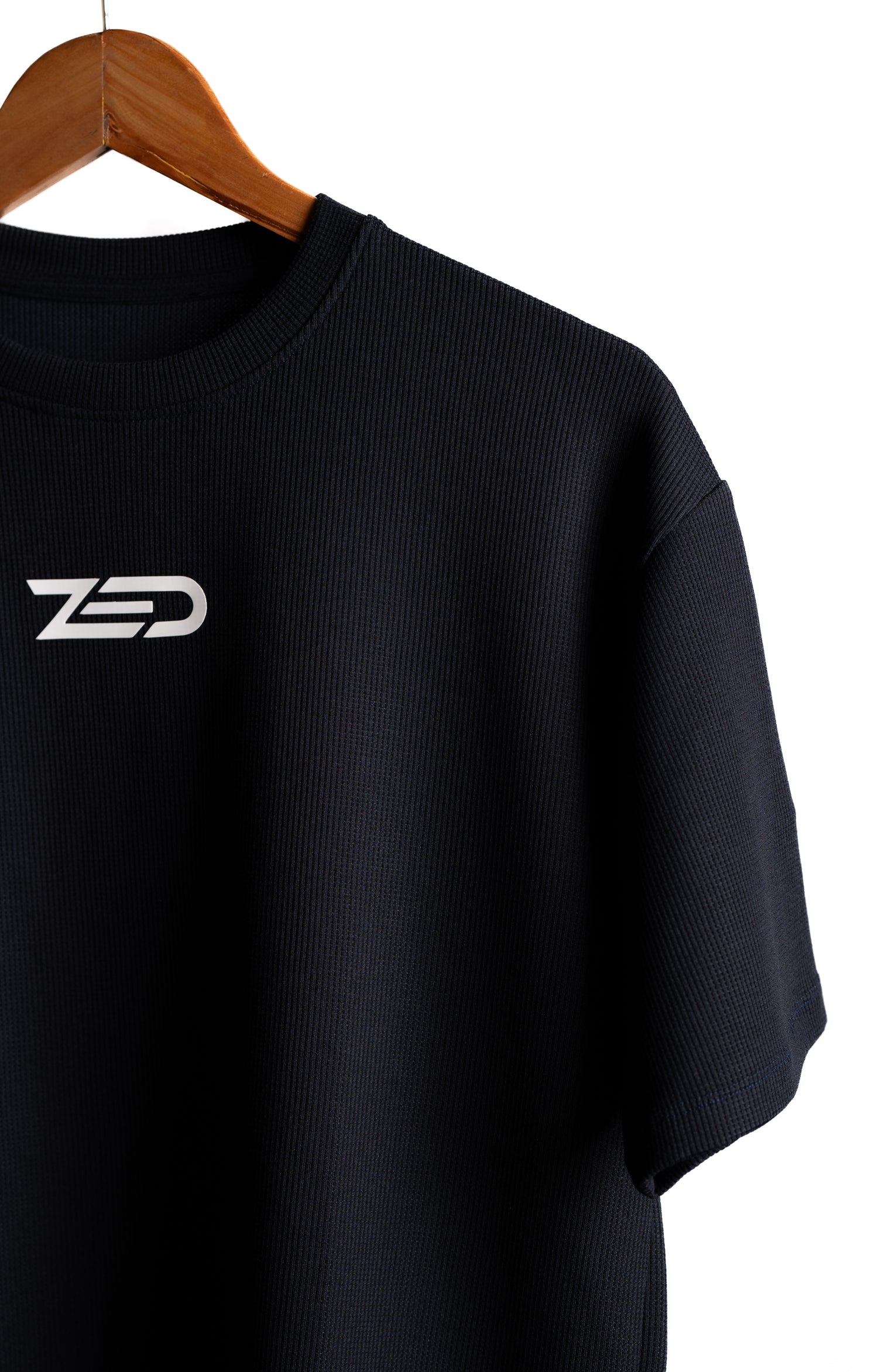 ZED WAFFLE DRIP TEE- STORM BLACK