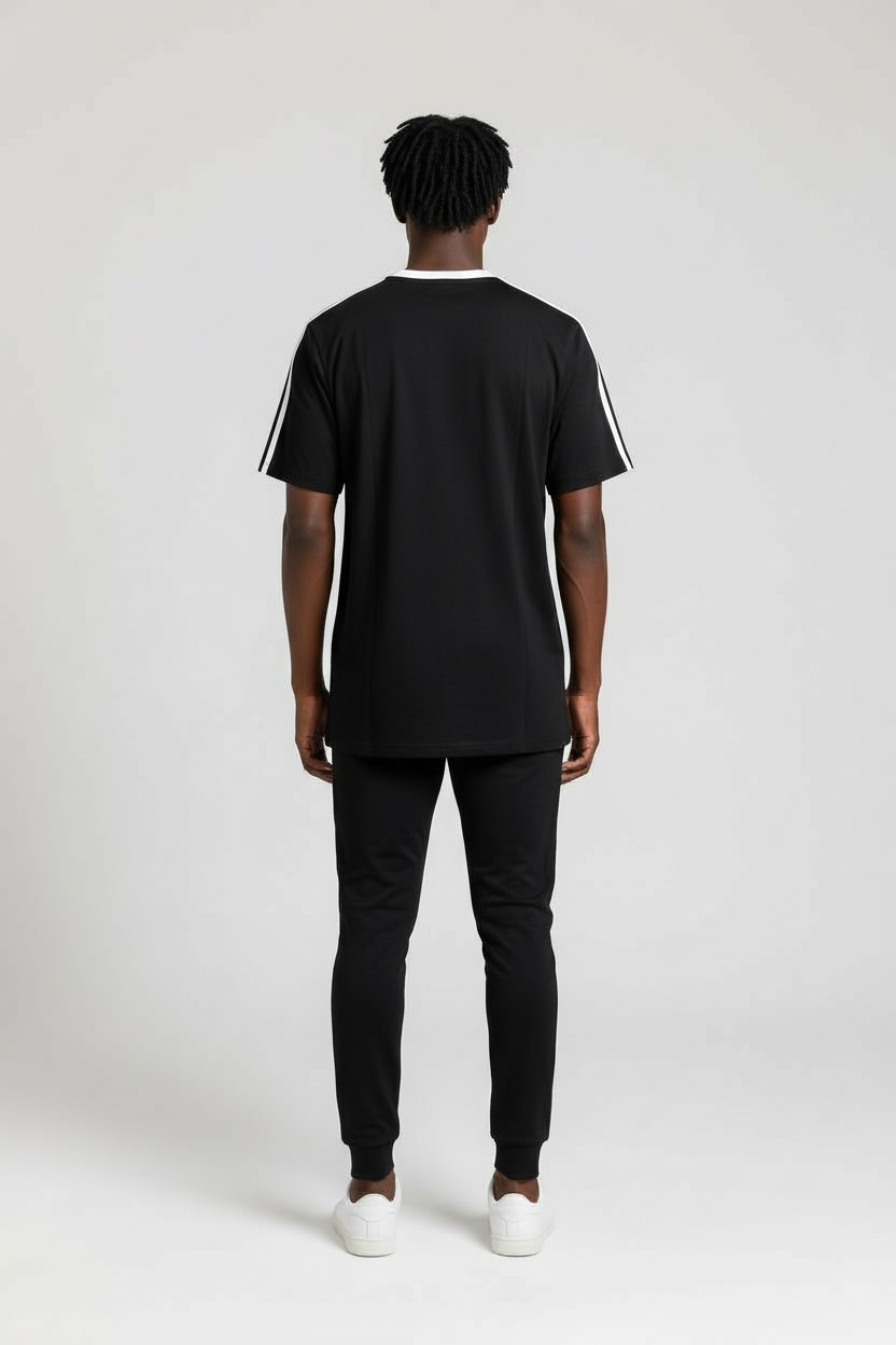 Zed Trio - Relax Fit Raglan Sleeve T-Shirt- BLACK