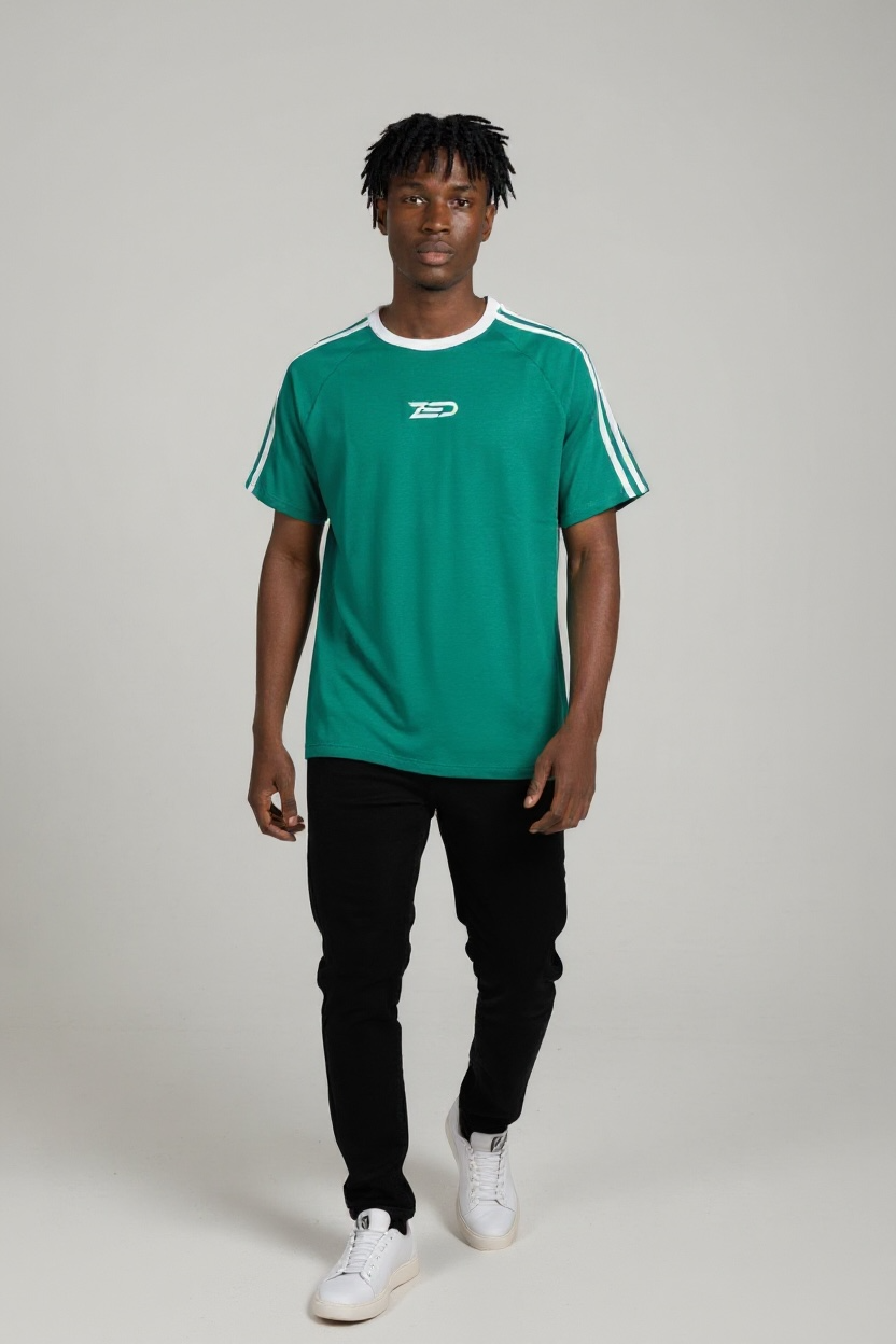 Zed Trio - Relax Fit Raglan Sleeve T-Shirt- GREEN