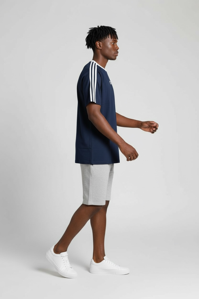 Zed Trio - Relax Fit Raglan Sleeve T-Shirt- BLUE