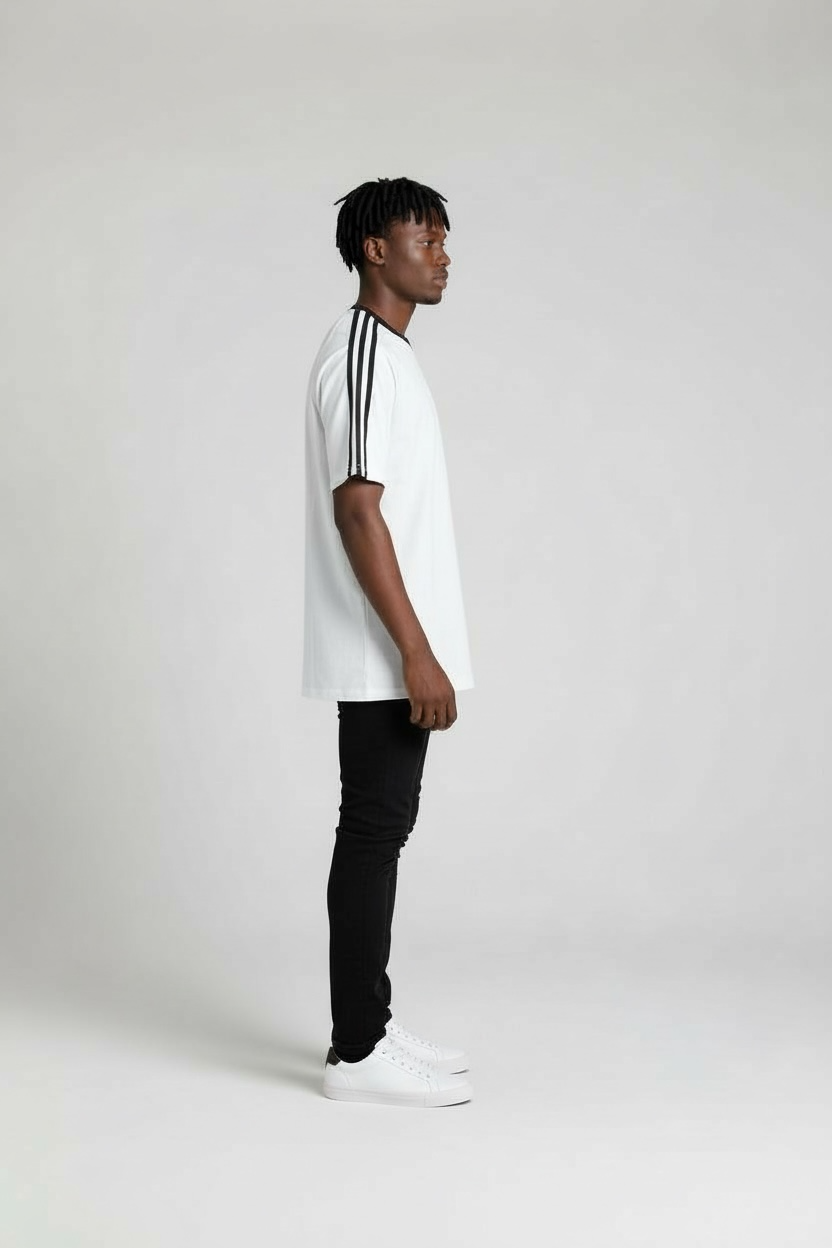 Zed Trio - Relax Fit Raglan Sleeve T-Shirt- WHITE