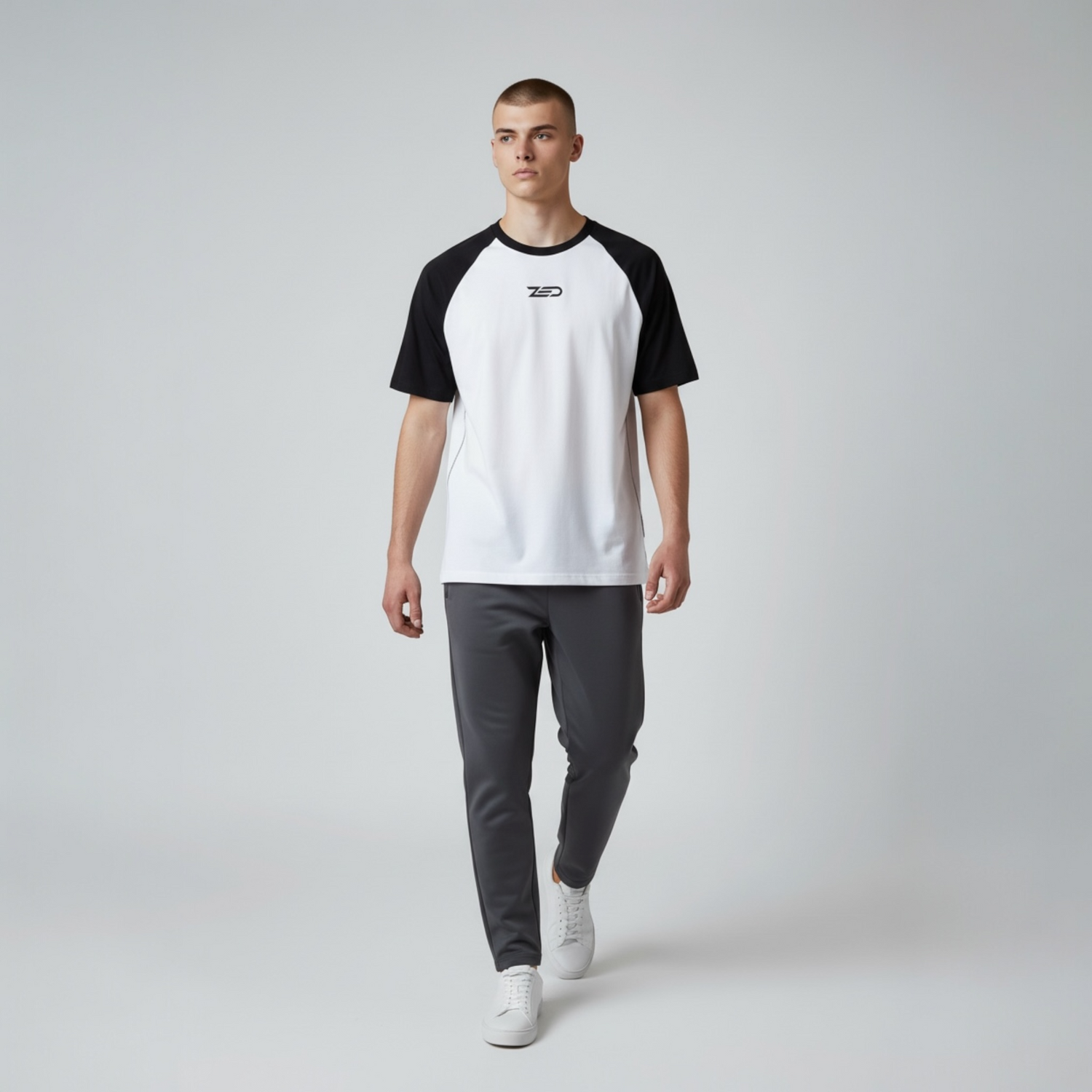Zed Everyday Raglan Tees White/Black