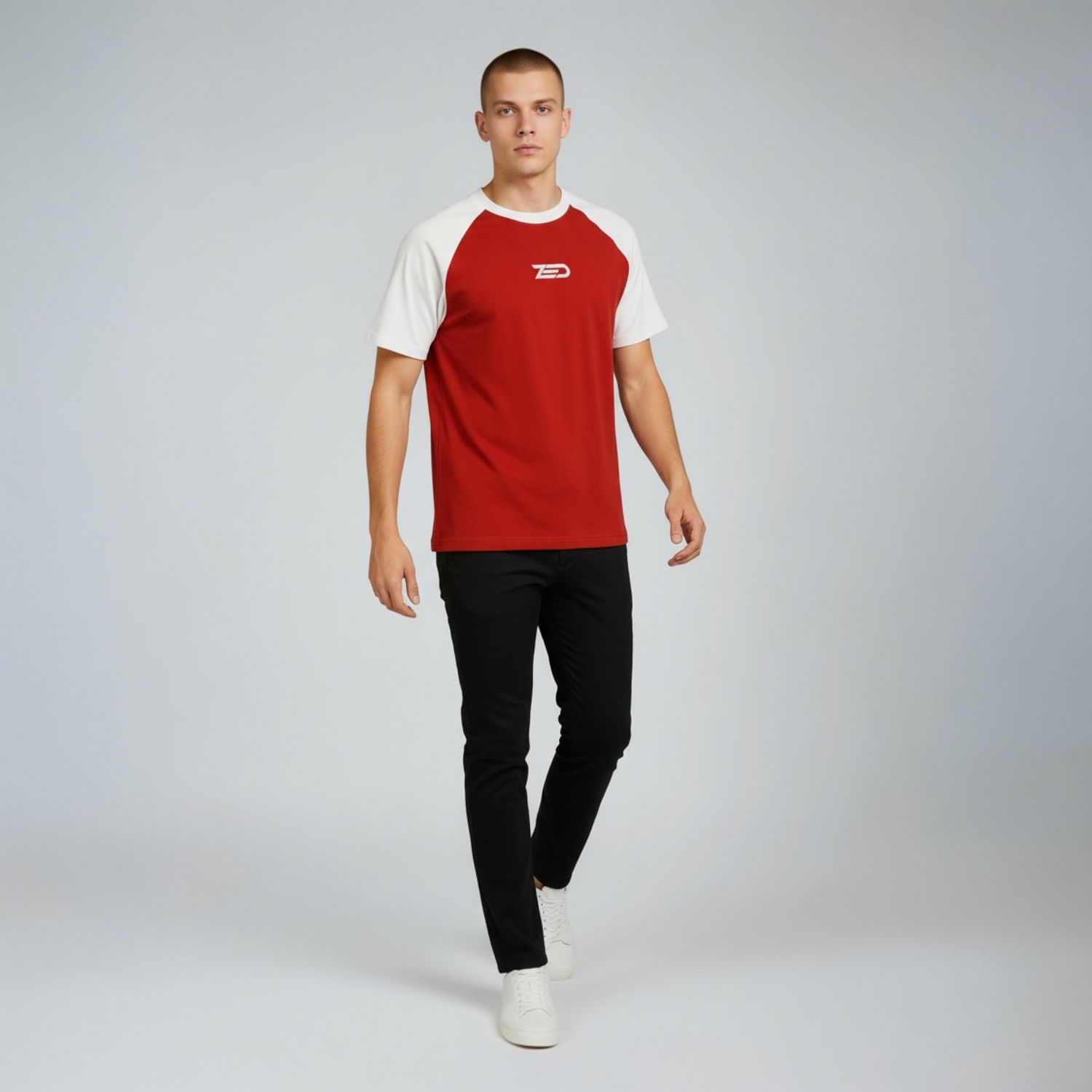 Zed Everyday Raglan Tees Red/White