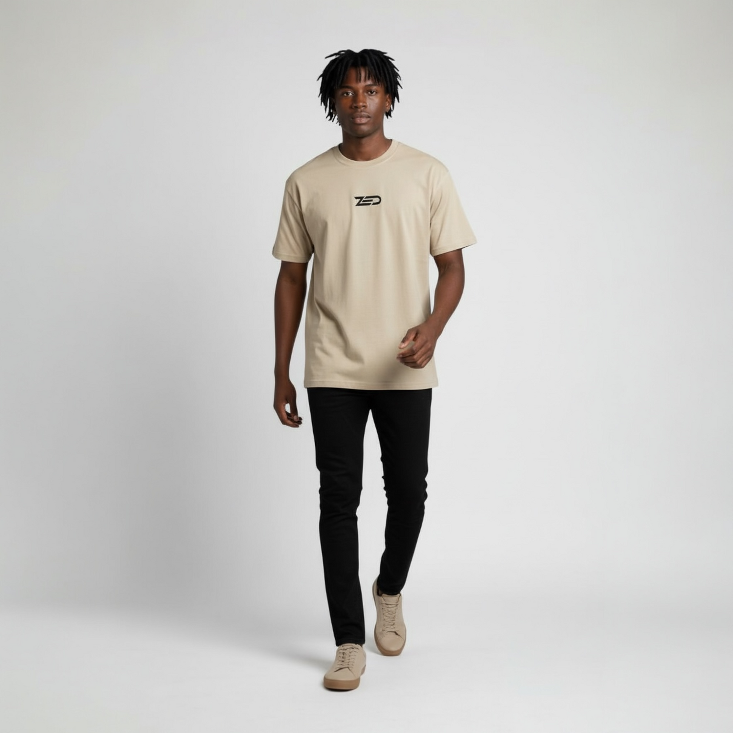 ZED 247 – Be You Everyday Oversized Tee-Desert Sand