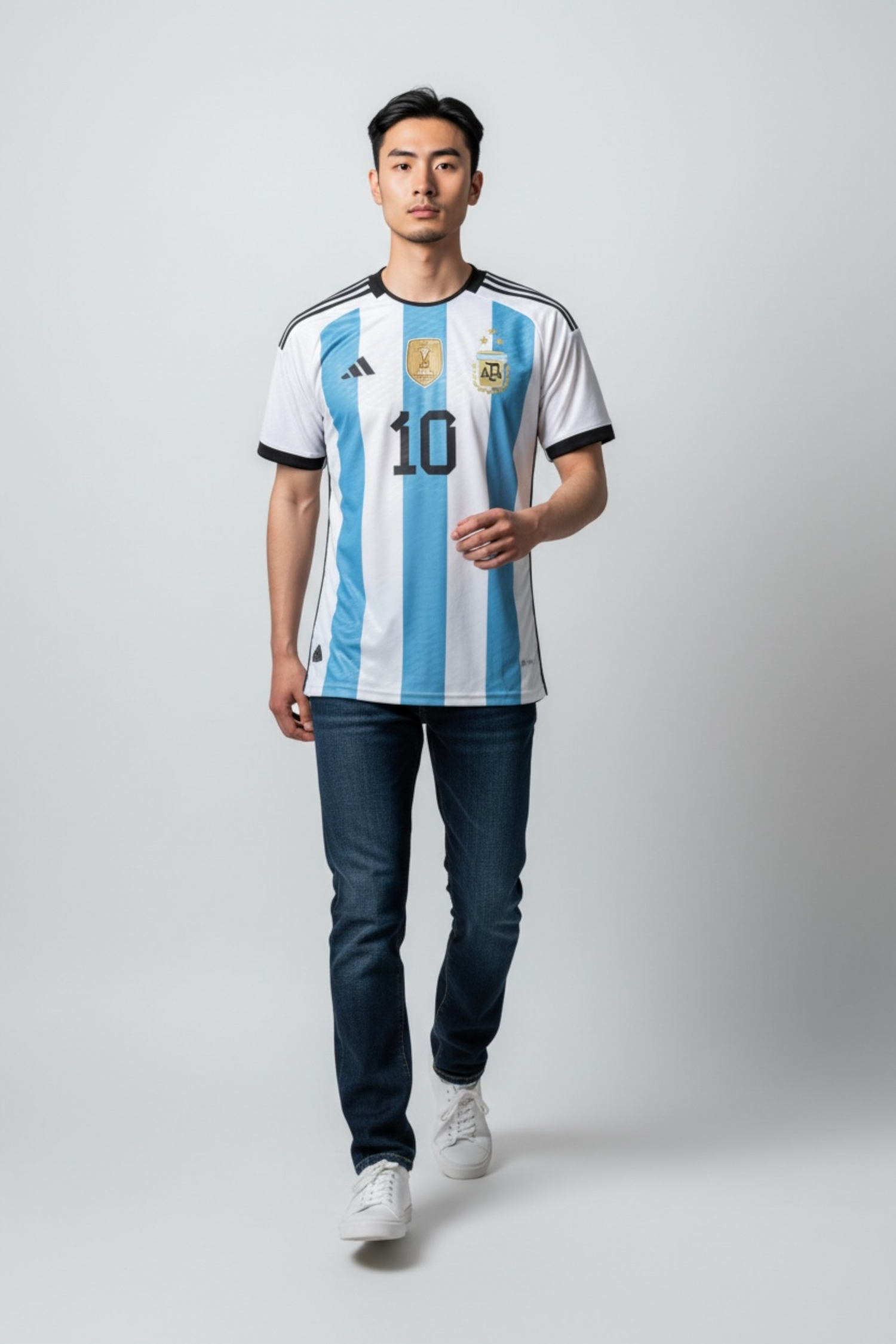 Argentina world cup winner Jersey with 3 star patches