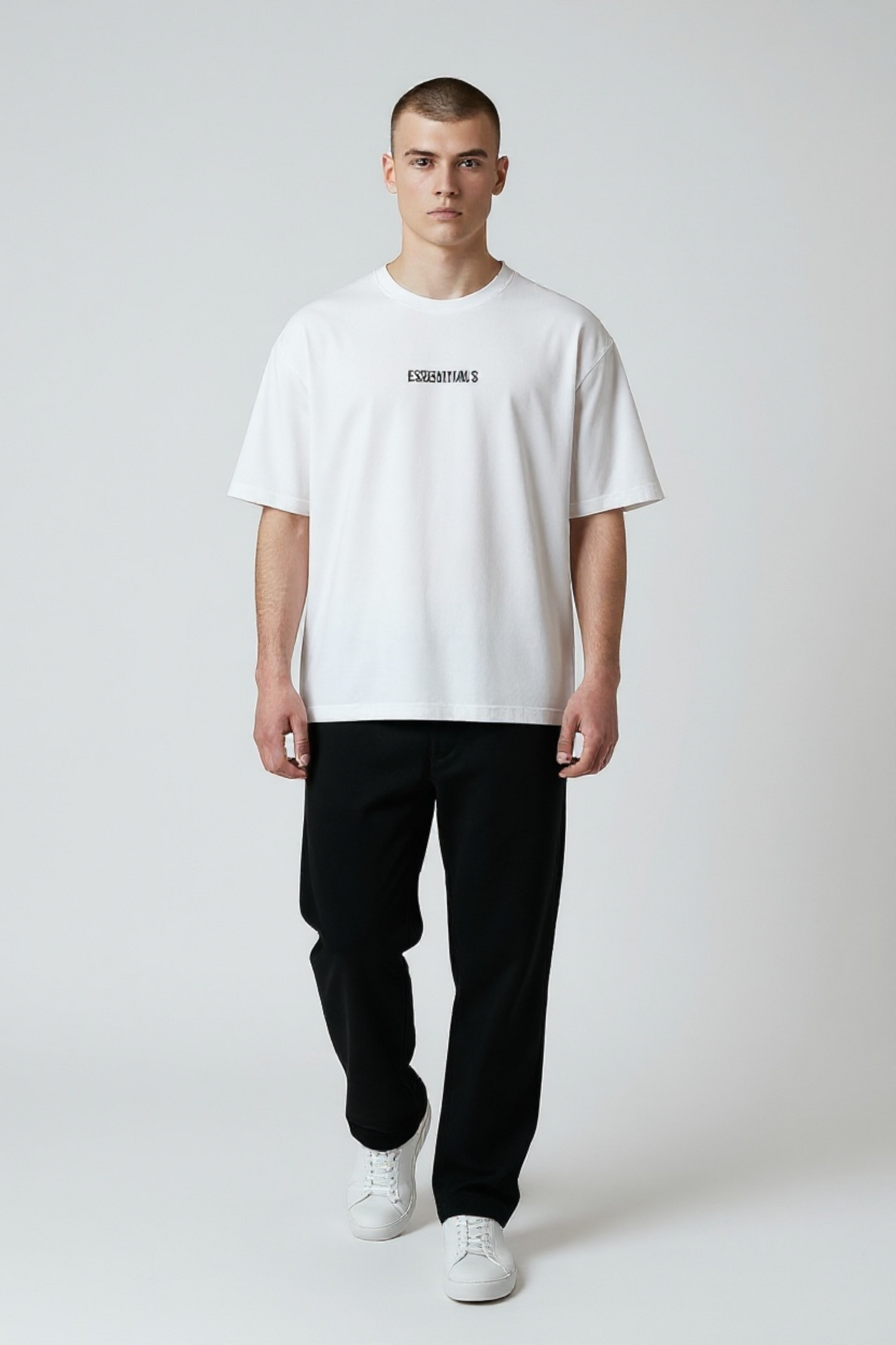 ZED Signature ESSENTIALS Drop Shoulder Tee-white