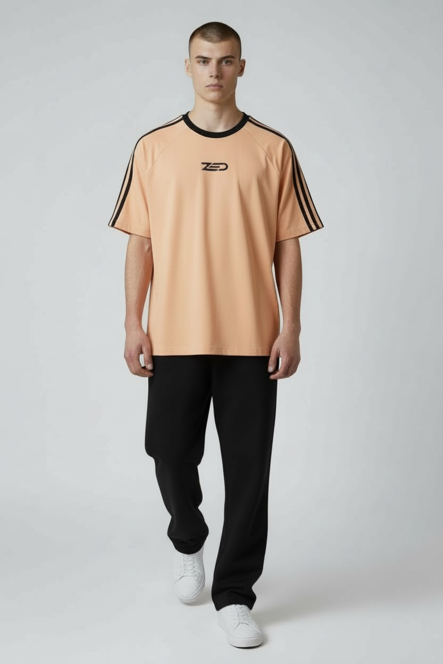 Zed Trio - Relax Fit Raglan Sleeve T-Shirt- Desert Peach