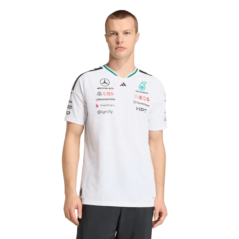 Mercedes AMG Petronas adidas  Team Driver T-Shirt - White 2026