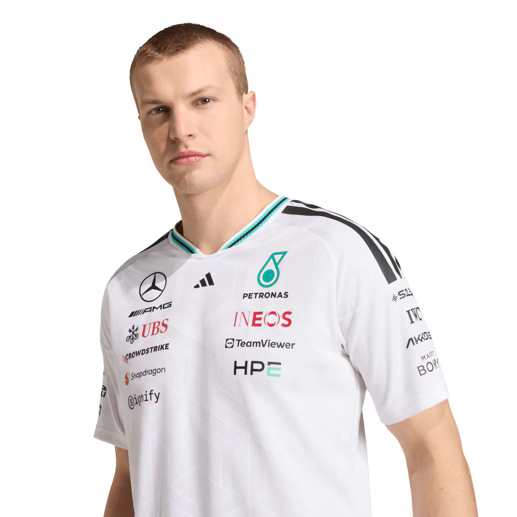 Mercedes AMG Petronas adidas  Team Driver T-Shirt - White 2026