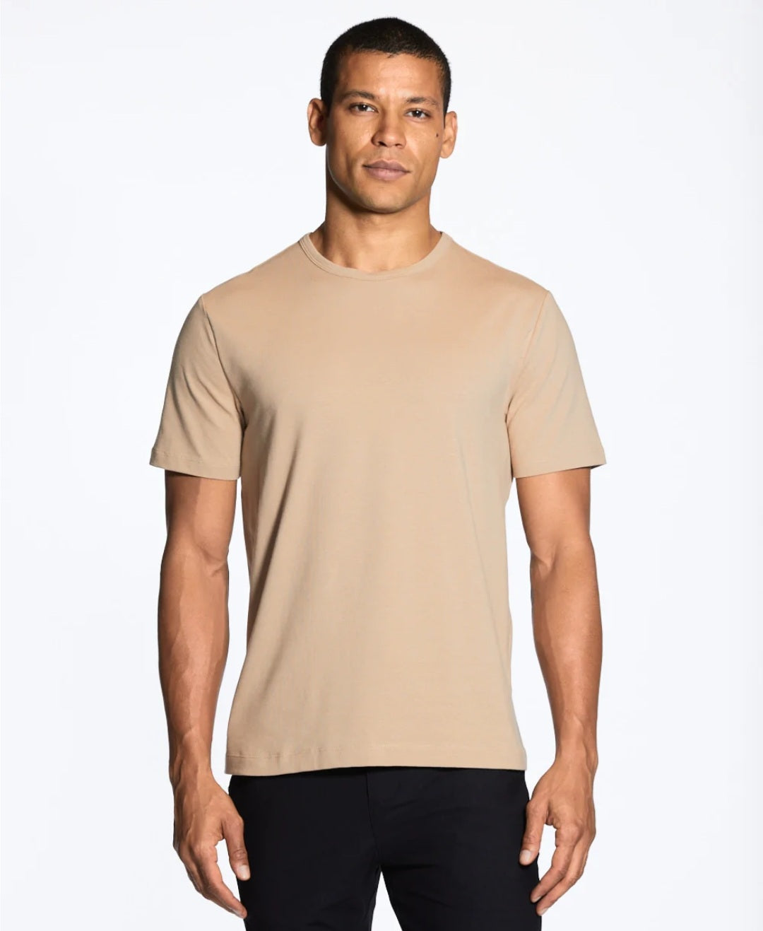 Basic Crew Neck Tee- light Coast Z007